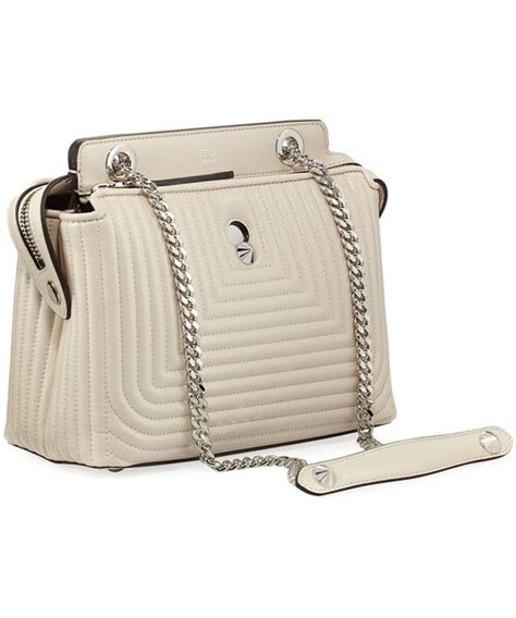 Fendi Dotcom Click Small Quilted Chain Shoulder Bag